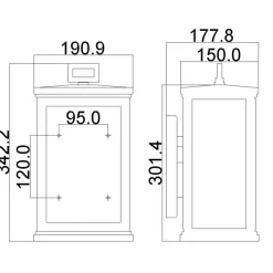 Sklep Kaja Czarny kinkiet elewacyjny, klasyka FE-ROSCOE-M z serii ROSCOE