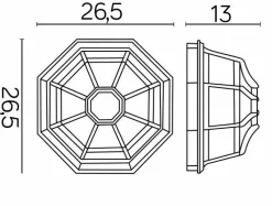 Sklep Kaja Czarny kinkiet, plafon zewnętrzny K 3012/P SZ z serii RETRO CLASSIC | Kaja Oświe