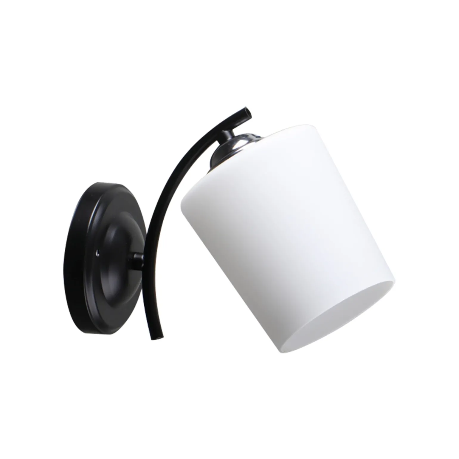 Sklep Kaja Czarny kinkiet z białym kloszem, do sypialni 21-22684 ESNYR | Kaja