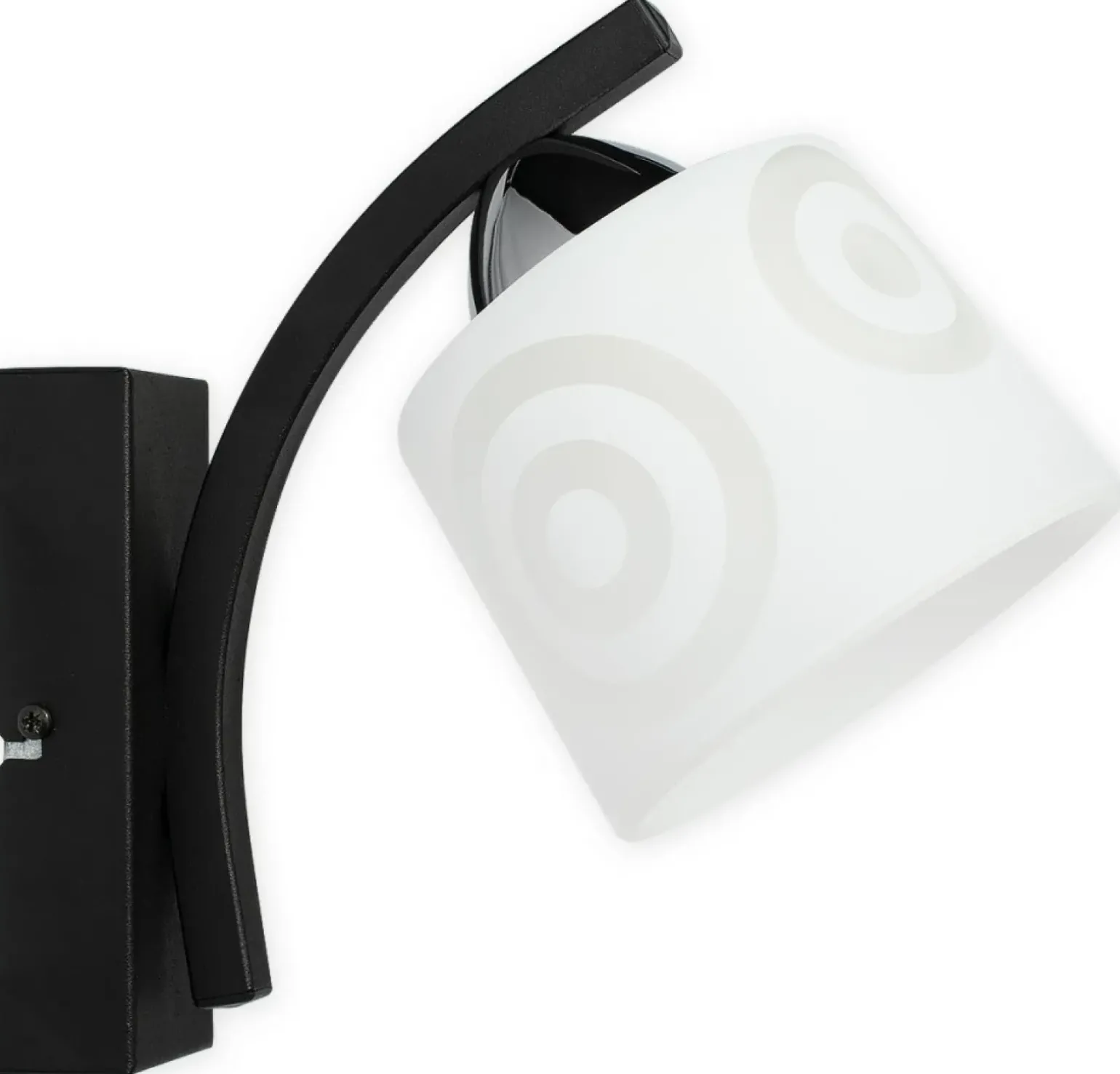 Sklep Kaja Czarny kinkiet z dekoracyjnym kloszem O3300 K1 CZA + CH z serii FREKI