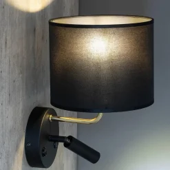 Sklep Kaja Czarny kinkiet z dwoma włącznikami TK 4234 RICHI | Kaja Oświetlenie