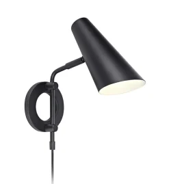 Sklep Kaja Czarny kinkiet z eleganckim kloszem 106782 z serii CAL| Kaja