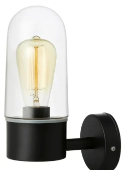 Sklep Kaja Czarny kinkiet z kloszem do łazienki 107800 | Kaja Oświetlenie