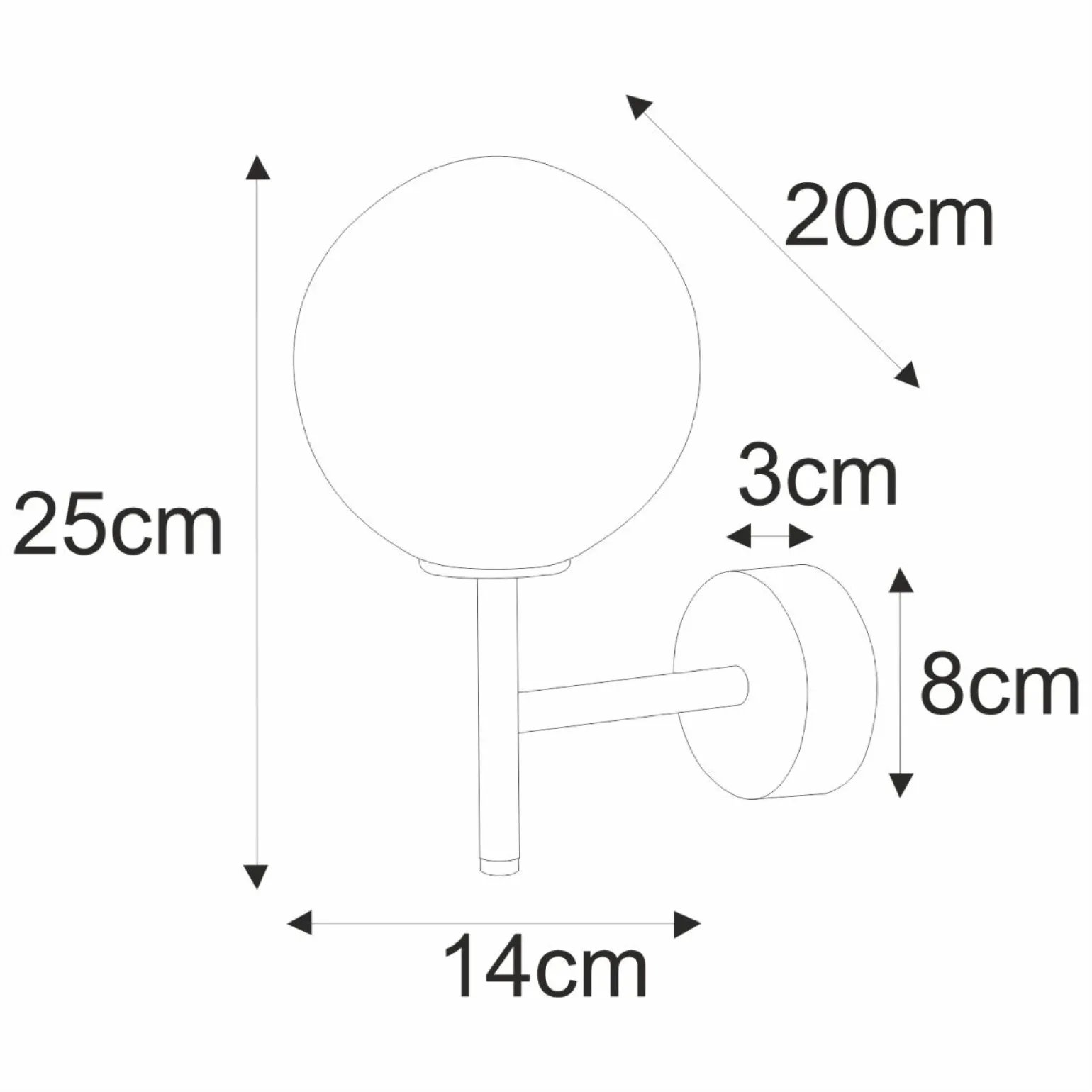 Sklep Kaja Czarny kinkiet z kloszem do przedpokoju K-4884 FARO | Kaja Oświetlenie