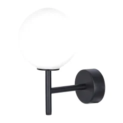 Sklep Kaja Czarny kinkiet z kloszem do przedpokoju K-4884 FARO | Kaja Oświetlenie