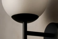 Sklep Kaja Czarny kinkiet z kloszem do przedpokoju K-4884 FARO | Kaja Oświetlenie