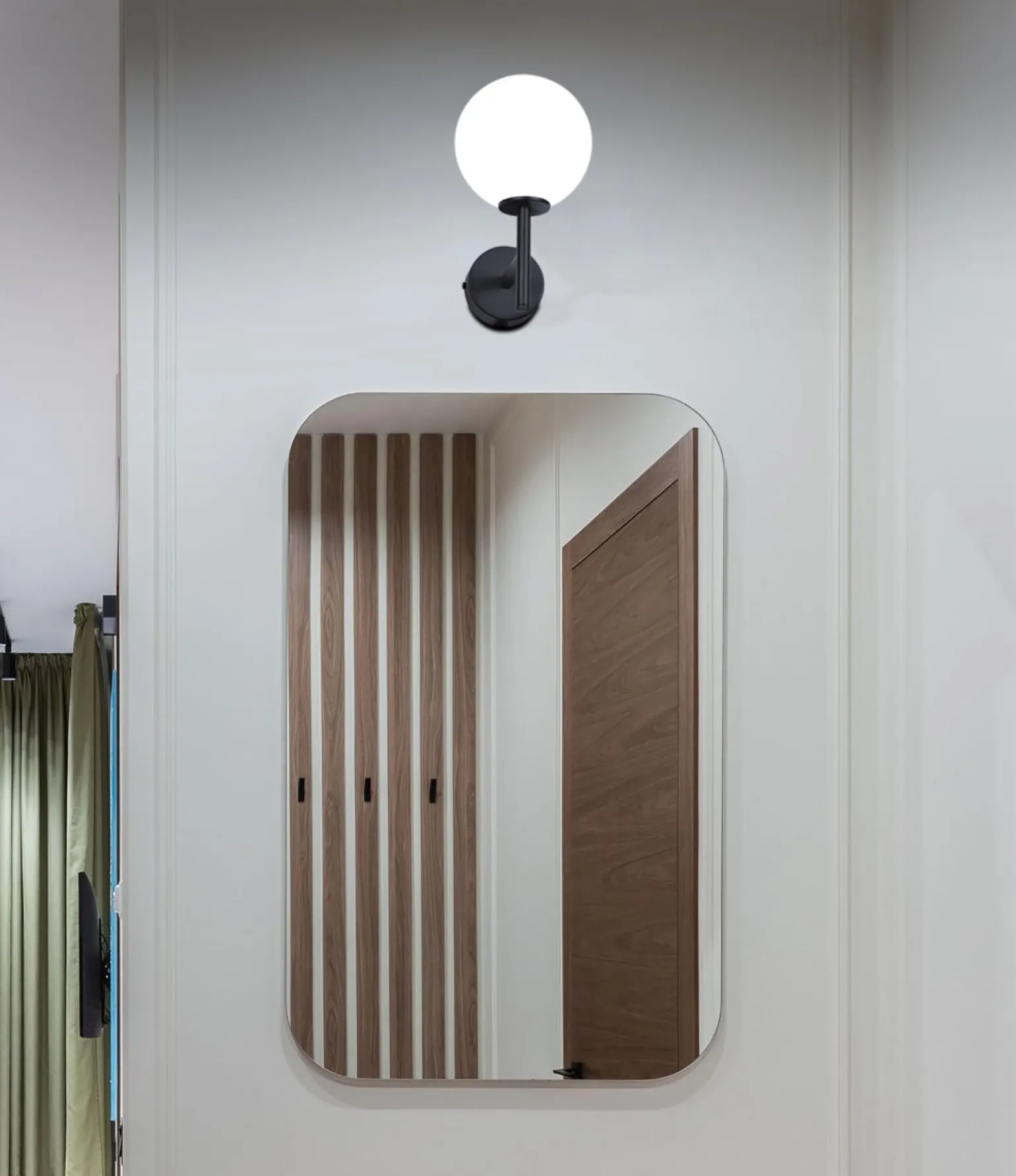 Sklep Kaja Czarny kinkiet z kloszem do przedpokoju K-4884 FARO | Kaja Oświetlenie