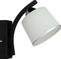 Sklep Kaja Czarny kinkiet ze szklanym kloszem O3240 K1 CZA + CH z serii ALTAR