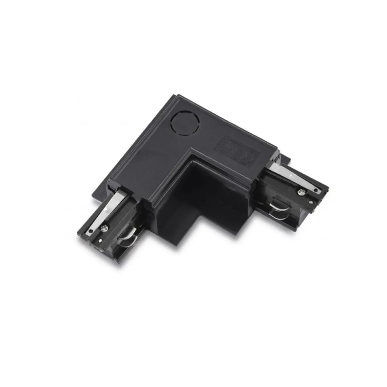 Sklep Kaja Czarny, lewy łącznik typu L do szyny AZ5438 TRACK 3LINE GIPS | Kaja