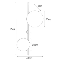 Sklep Kaja , loftowy kinkiet na dwa źródła światła K-4638 | Kaja
