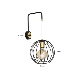 Sklep Kaja nowoczesny kinkiet z drucianym kloszem 144/K1 | Kaja