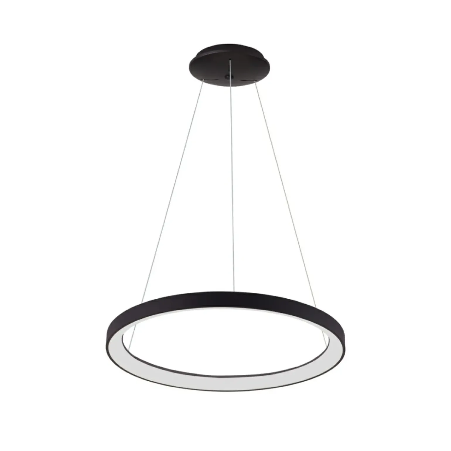 Best Czarny okrąg wiszący ⌀58 PND-53675-058RPC-BK-3KS4K-TRDIMM VICO | Kaja Żyrandole Nowoczesne