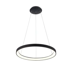 Best Czarny okrąg wiszący ⌀58 PND-53675-058RPC-BK-3KS4K-TRDIMM VICO | Kaja Żyrandole Nowoczesne