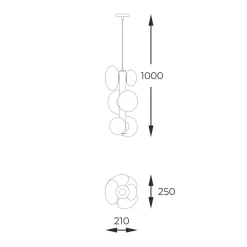 Cheap Czarny, pionowy zwis nad okrągły stół ZM 1194 OMI | Kaja Oświetlenie Żyrandole Nowoczesne