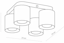 Sklep Kaja plafon z tubami GU10 TK 3412 VICO BLACK | Kaja Oświetlenie