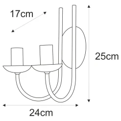Sklep Kaja , podwójny kinkiet, styl industrialnym K-4973 | Kaja Oświetlenie