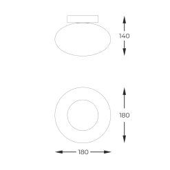 Sklep Kaja Czarny, punktowy spot z białym kloszem ⌀18cm ZM 1186 OMI | Kaja