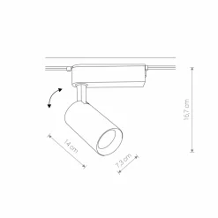 Sklep Kaja reflektor szynowy o mocy 30W 3000K 9009 | Kaja Oświetlenie