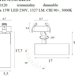 Sklep Kaja Czarny, spot LED mocowany podtynkowo MX H0120 SHINEMAKER | Kaja