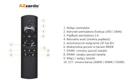 Sklep Kaja wentylator sufitowy z lampą LED AZ4452 VINCA | Kaja Oświetlenie