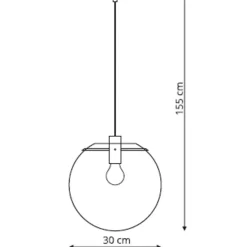 Fashion Czarny żyrandol z kloszem ⌀30cm LP-004/1P L BK PUERTO | Kaja Żyrandole Nowoczesne