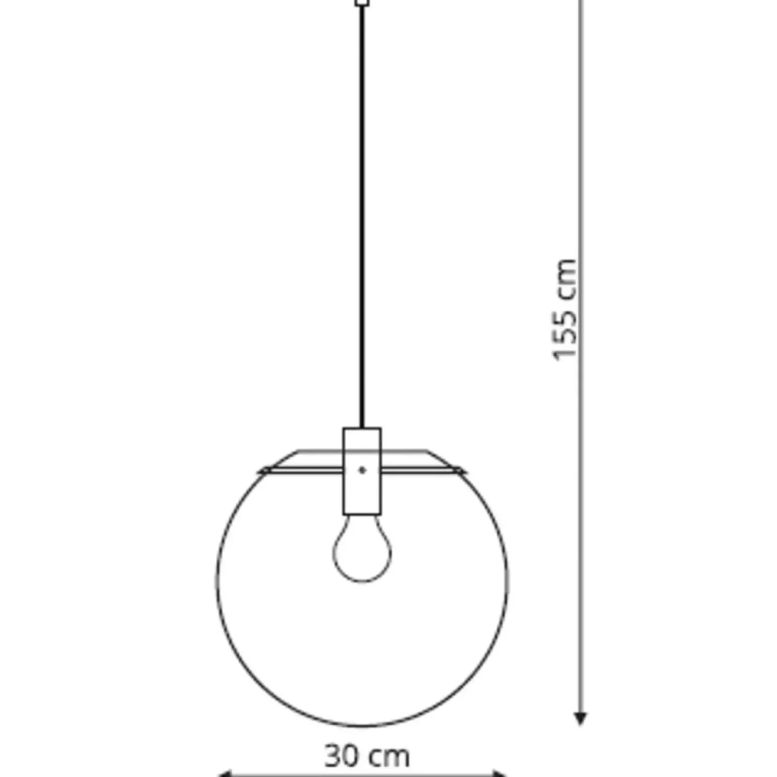 Fashion Czarny żyrandol z kloszem ⌀30cm LP-004/1P L BK PUERTO | Kaja Żyrandole Nowoczesne