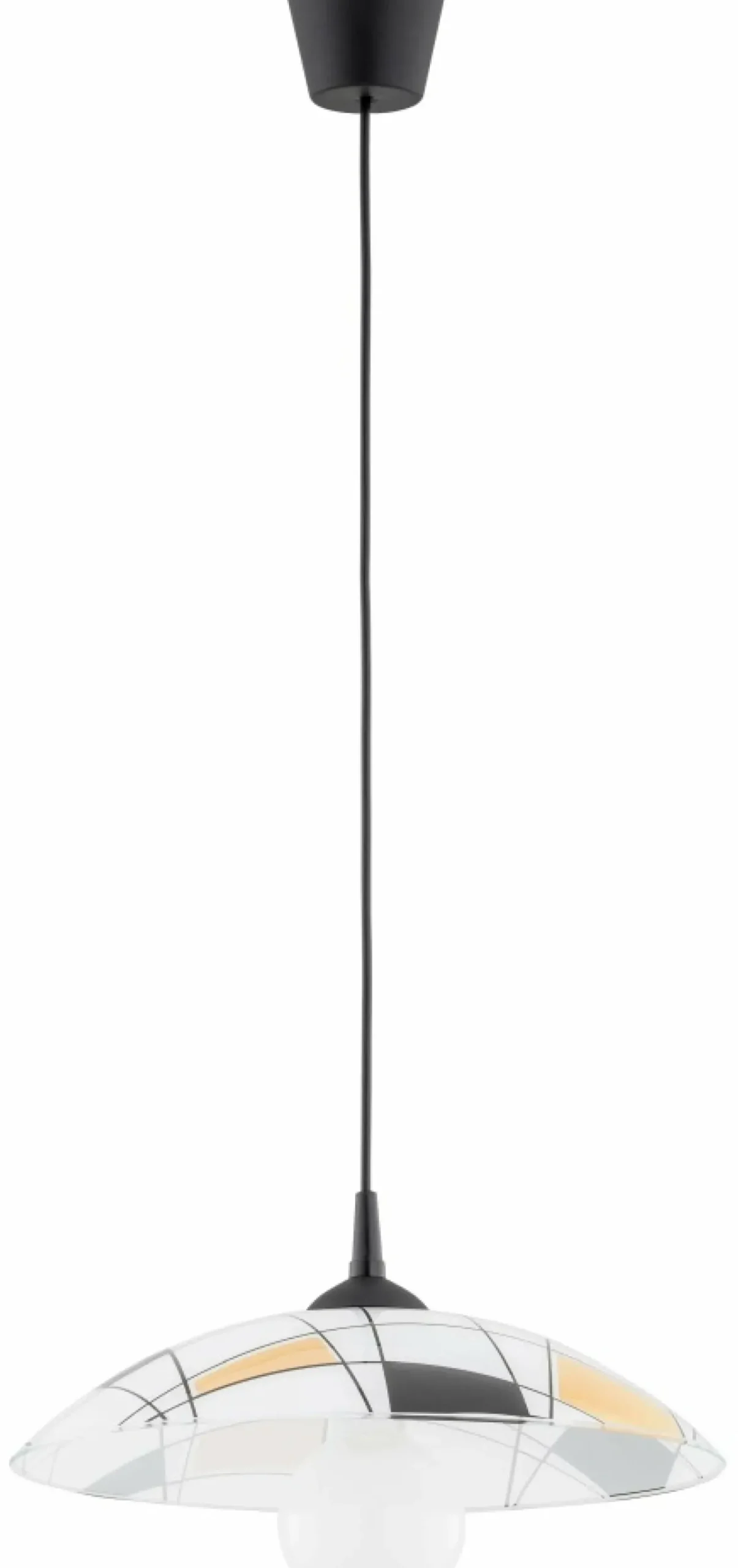 Best Sale Czarny zwis z kolorowym kloszem, do kuchni AL 60989 KROKUS | Kaja Żyrandole Nowoczesne