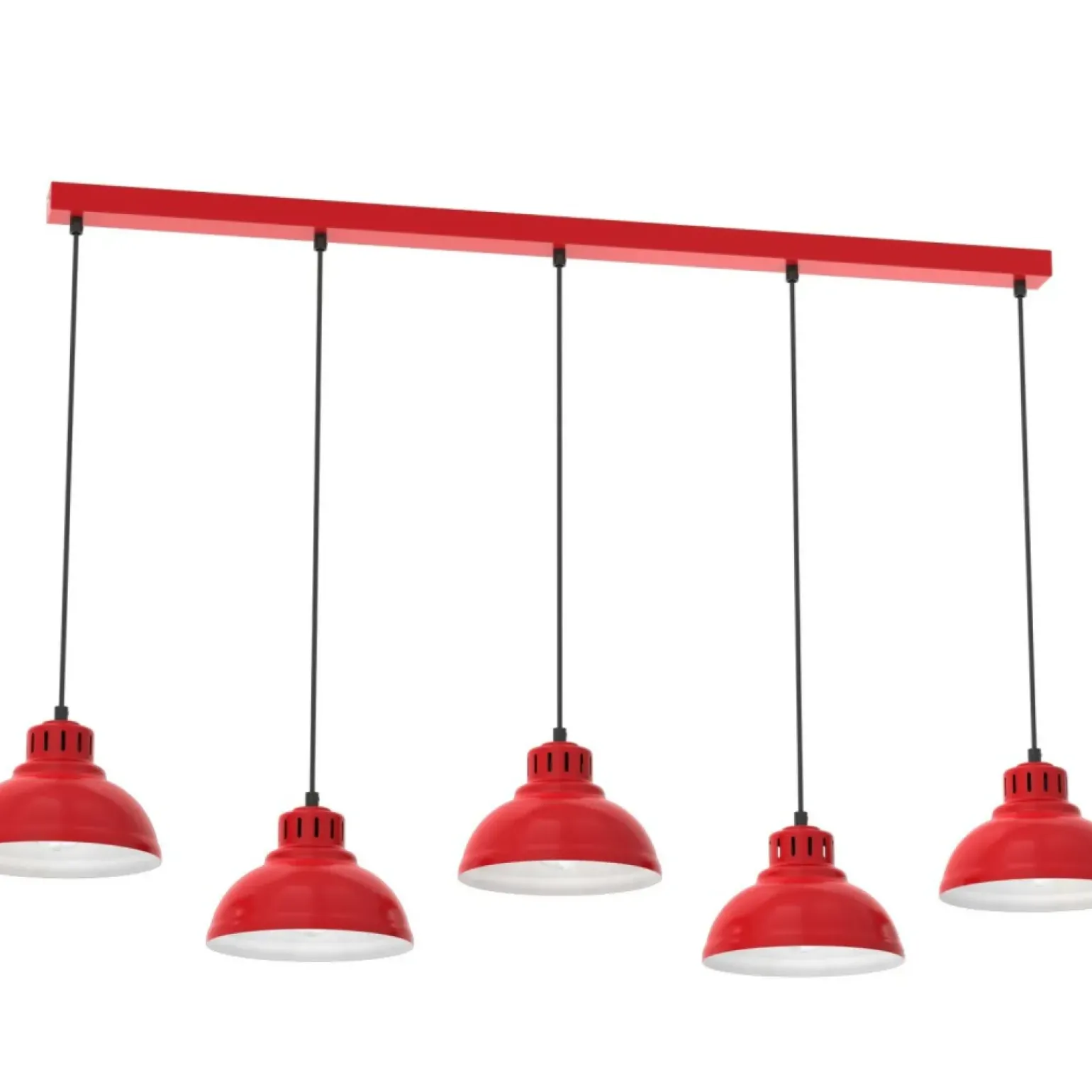 Best Sale Czerwona lampa wisząca z pięcioma kloszami LX 9229 z serii SVEN | Kaja Żyrandole Nowoczesne