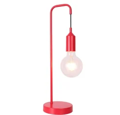 Sklep Kaja Czerwona lampka stołowa bez klosza LEDEA 50501195 LAREN | Kaja