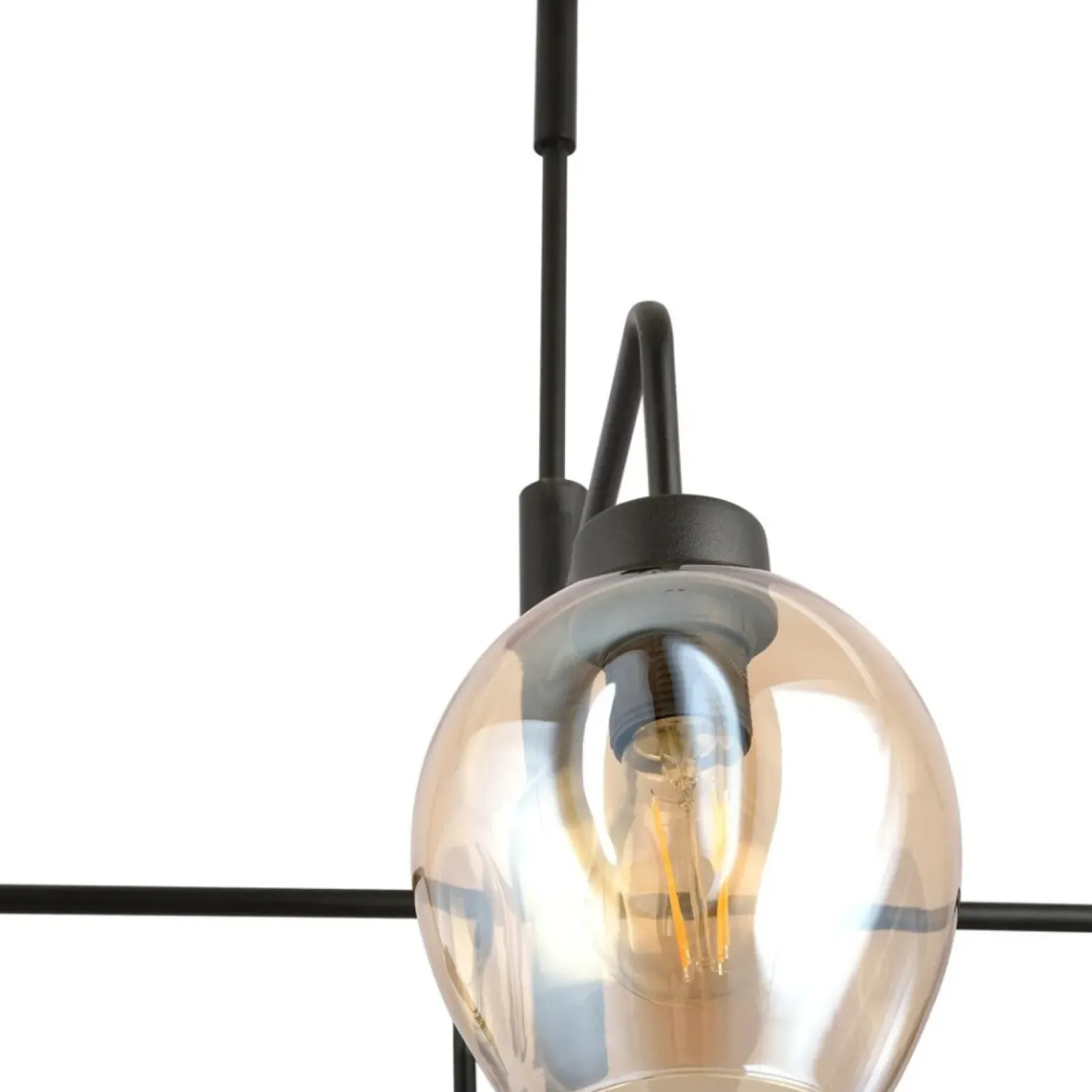 Discount Czteropunktowa, czarna lampa sufitowa 1165/4 LUKKA | Kaja Oświetlenie Żyrandole Nowoczesne