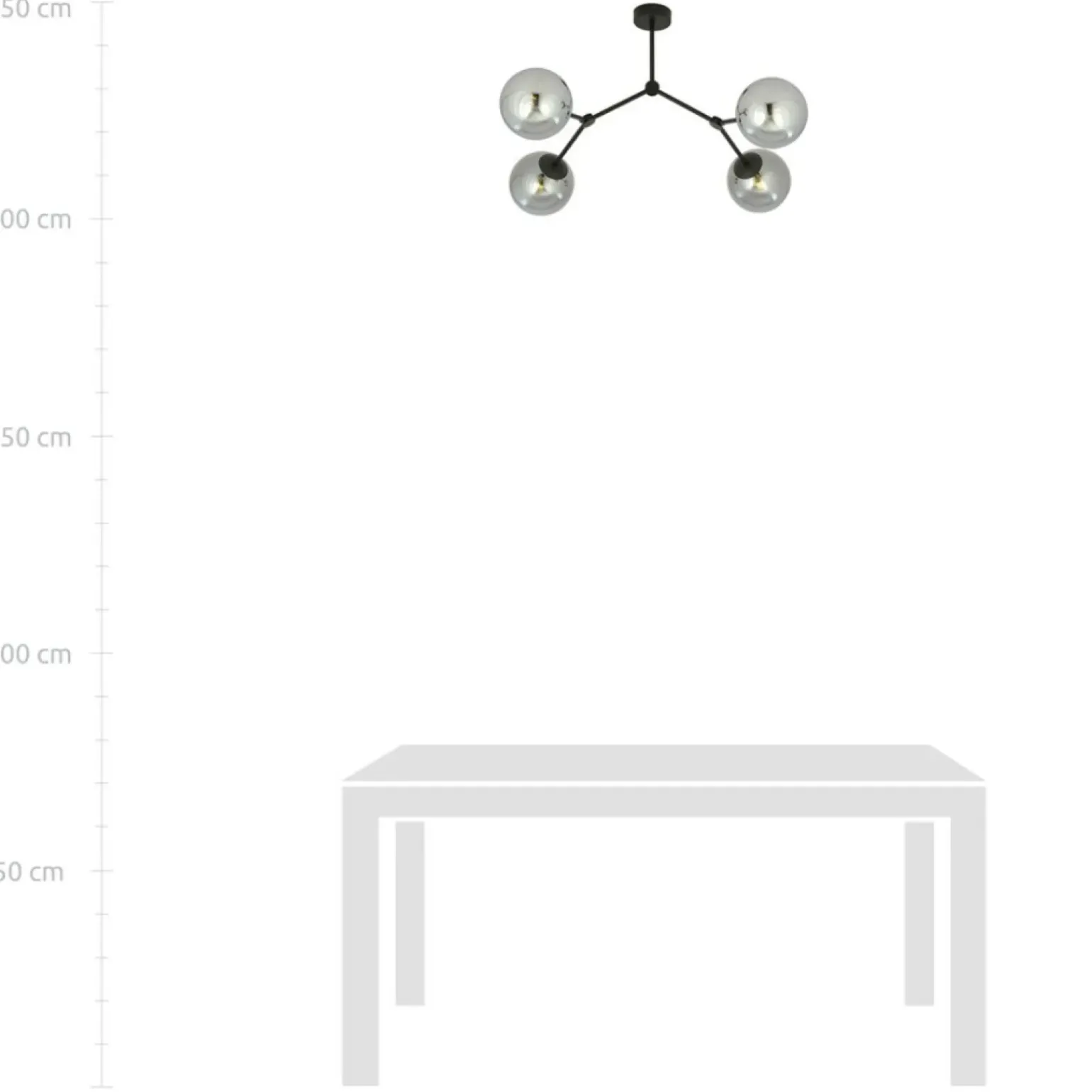 Flash Sale Czteropunktowa, loftowa lampa do sypialni 1134/4 SPACE | Kaja Żyrandole Nowoczesne