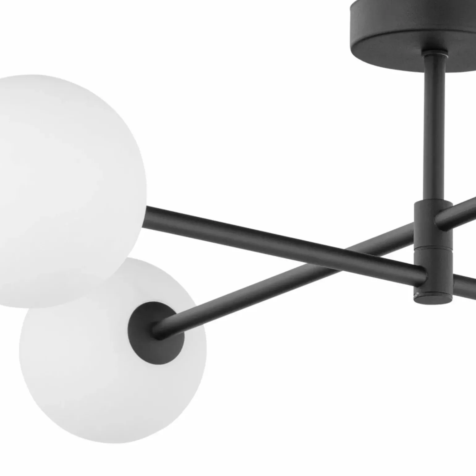 Store Czteroramienna, czarna lampa sufitowa do sypialni TK 4735 - SARIUS Żyrandole Nowoczesne