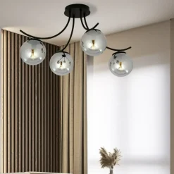 Clearance Czteroramienna lampa sufitowa z kloszami 1110/4 BOSTON | Kaja Żyrandole Nowoczesne