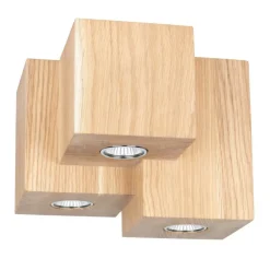 Outlet Dębowa, designerska lampa sufitowa plafon 2576374 WOODDREAM | Kaja Żyrandole Nowoczesne
