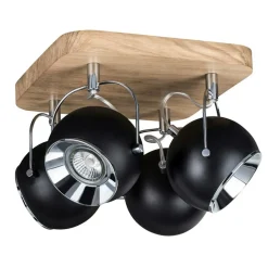 Outlet Dębowa lampa sufitowa z reflektorami 5133474 BALL WOOD | Kaja Żyrandole Nowoczesne