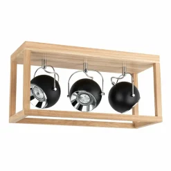 Flash Sale Dębowa lampa sufitowa z ruchomymi spotami 5224374 ROY | Kaja Żyrandole Nowoczesne