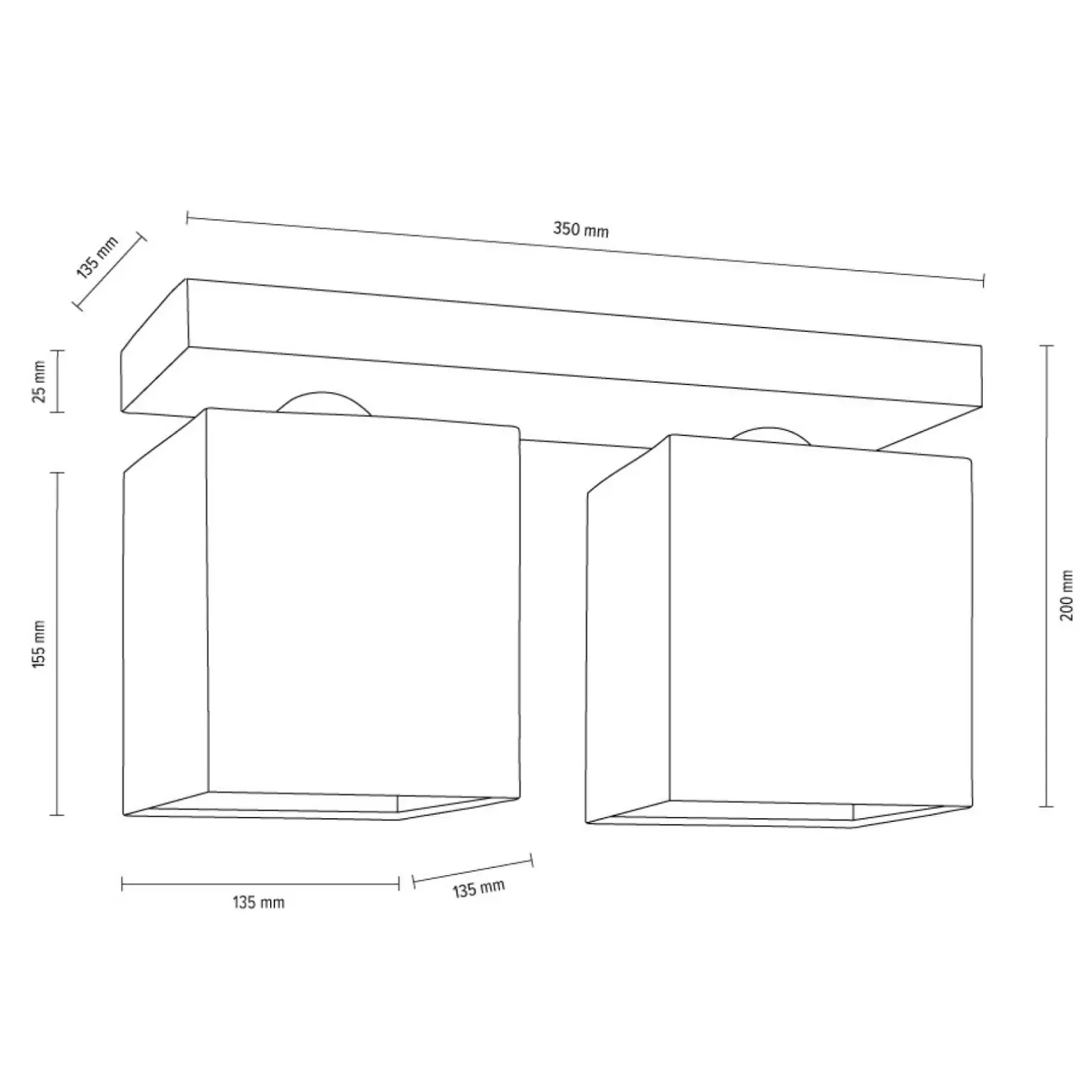 Sklep Kaja Dębowa, prosta lampa sufitowa do sypialni 2284274 INGER | Kaja