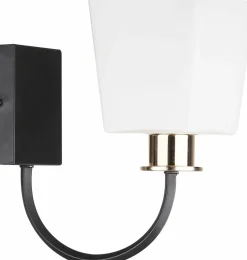 Sklep Kaja Dekoracyjna czarno-złota lampa ścienna 21-74225 z serii SCHUBERT