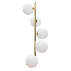 Flash Sale Dekoracyjna, czarno-złota lampa wisząca do jadalni 5648 z serii ALI Żyrandole Nowoczesne