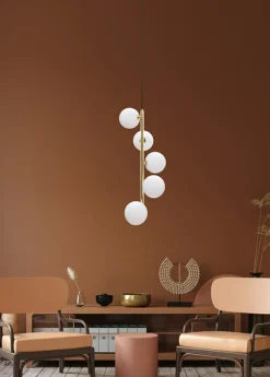 Flash Sale Dekoracyjna, czarno-złota lampa wisząca do jadalni 5648 z serii ALI Żyrandole Nowoczesne