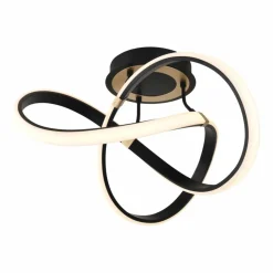 Sklep Kaja Dekoracyjna, czarno-złota lampa sufitowa MX9717-1-3BGD INDIGO | Kaja