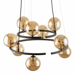 Online Dekoracyjna lampa, bursztynowe klosze TK 6587 ANABELLE BROWN | Kaja Żyrandole Nowoczesne