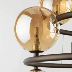 Online Dekoracyjna lampa, bursztynowe klosze TK 6587 ANABELLE BROWN | Kaja Żyrandole Nowoczesne