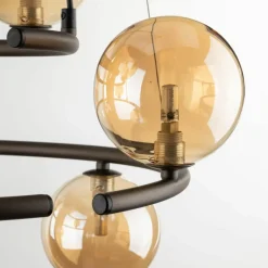 Online Dekoracyjna lampa, bursztynowe klosze TK 6587 ANABELLE BROWN | Kaja Żyrandole Nowoczesne
