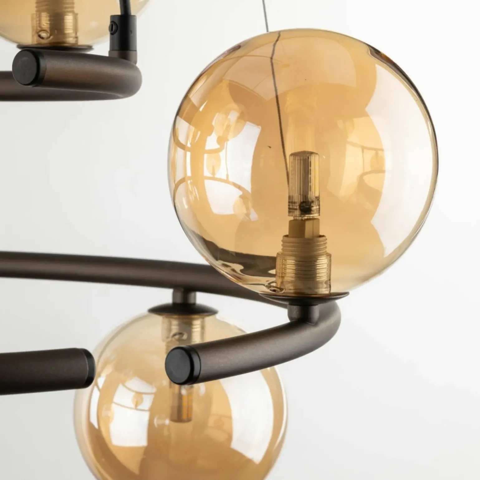 Online Dekoracyjna lampa, bursztynowe klosze TK 6587 ANABELLE BROWN | Kaja Żyrandole Nowoczesne