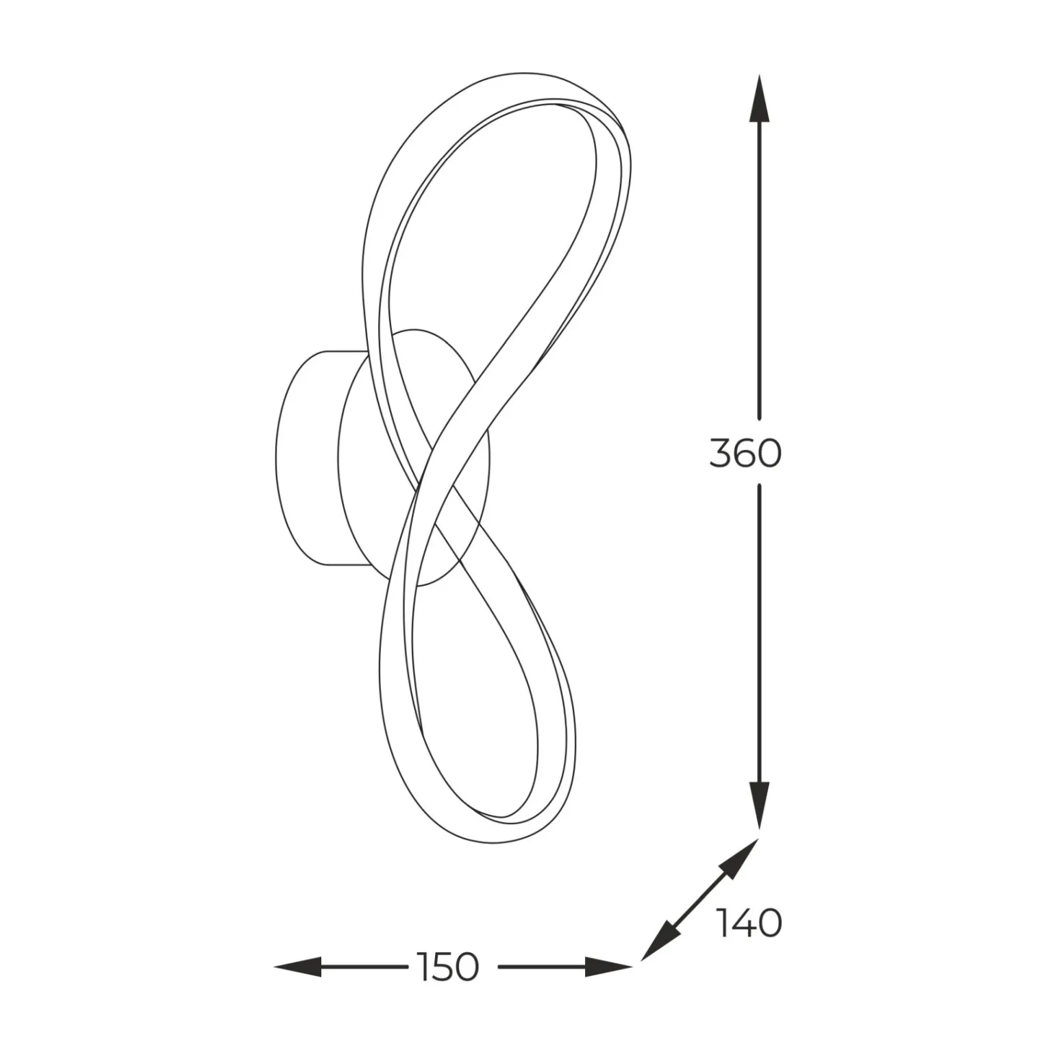 Sklep Kaja Dekoracyjna lampa ścienna LED do salonu 20026W-GD FERMI | Kaja