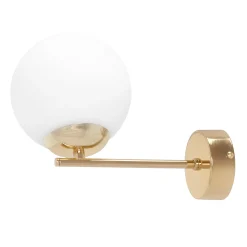 Sklep Kaja Dekoracyjna lampa ścienna, złoto-biały kinkiet K-5425 z serii REA