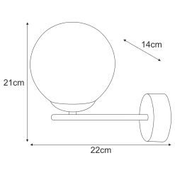 Sklep Kaja Dekoracyjna lampa ścienna, złoto-biały kinkiet K-5425 z serii REA