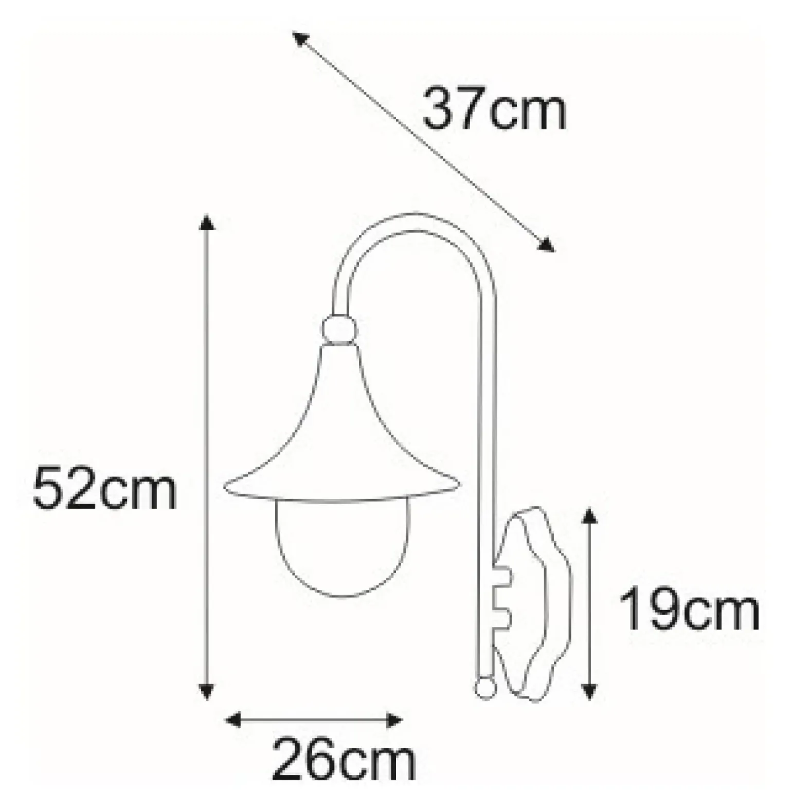 Sklep Kaja Dekoracyjna lampa ścienna, elewacyjna K-8130 CZ BOSTON | Kaja