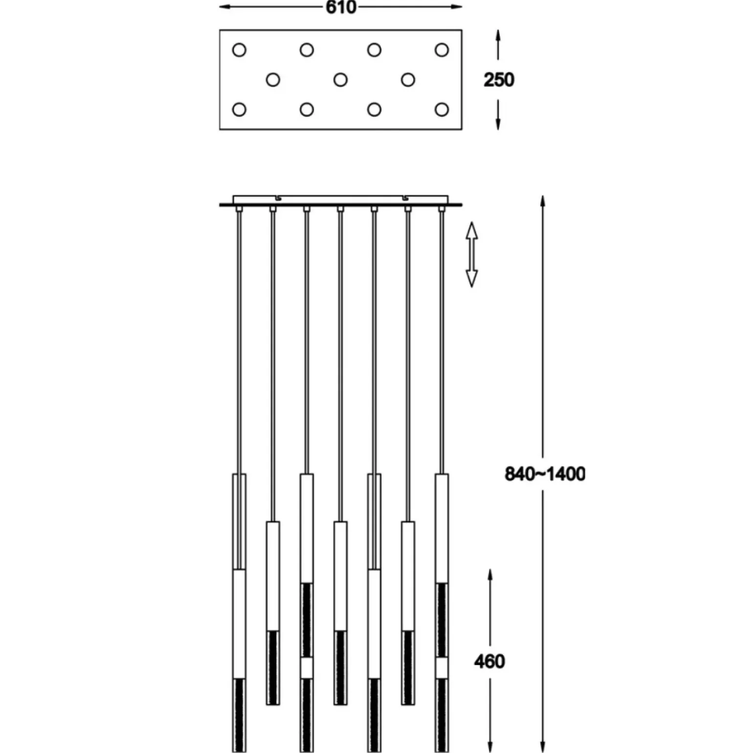 Hot Dekoracyjna lampa do stylowego salonu P0461-11L-P7SD z serii ONE Żyrandole Nowoczesne